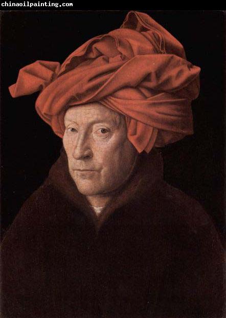 Jan Van Eyck Portrait of a Man in a Turban possibly a self-portrait