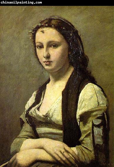 Jean Baptiste Camille  Corot Woman with a Pearl