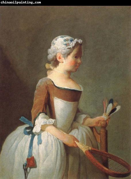 Jean Baptiste Simeon Chardin girl with shuttlecock