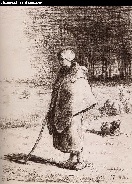 Jean Francois Millet Shepherdess