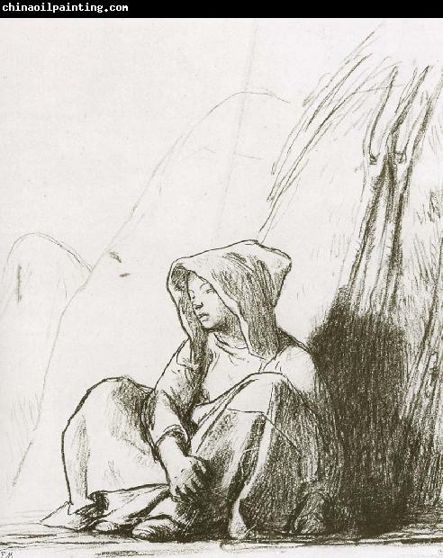 Jean Francois Millet The Girl in front of the haystack