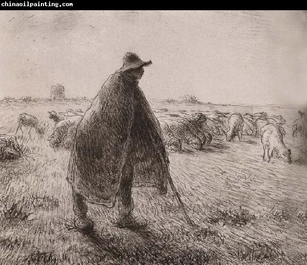 Jean Francois Millet Shepherden in the field