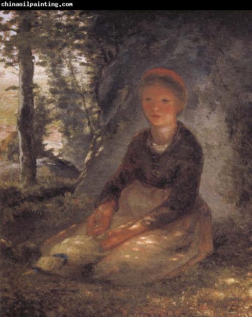 Jean Francois Millet Shepherdess sitting under the shadow