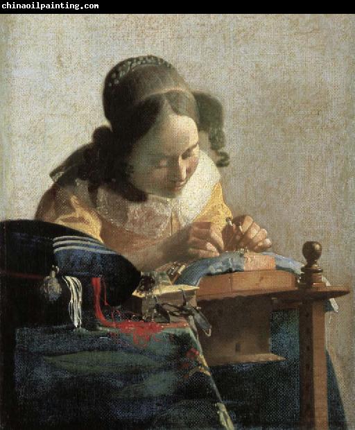 Johannes Vermeer Lace embroidery woman