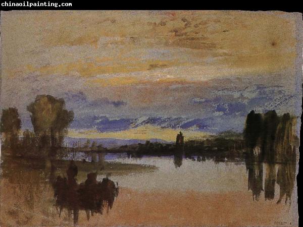 Joseph Mallord William Turner Sunset near the lake