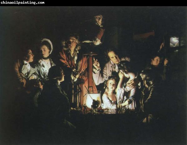 Joseph Wright experiment with a bird in an air pump