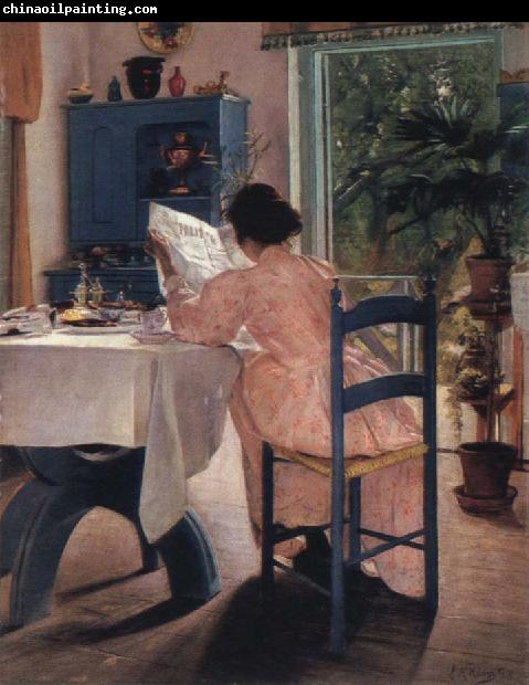 Laurits Andersen Ring at breakfast