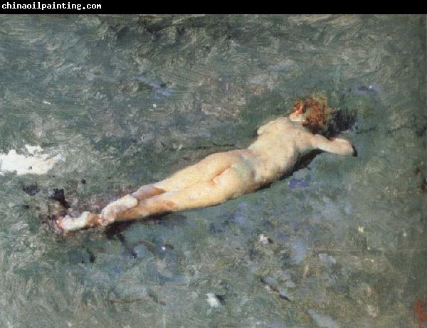 Mariano Fortuny y Marsal nude on the beach at portici