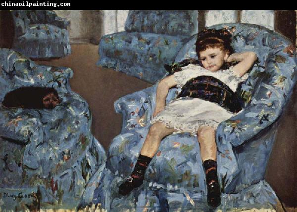 Mary Cassatt Little Girl in a Blue Armchair