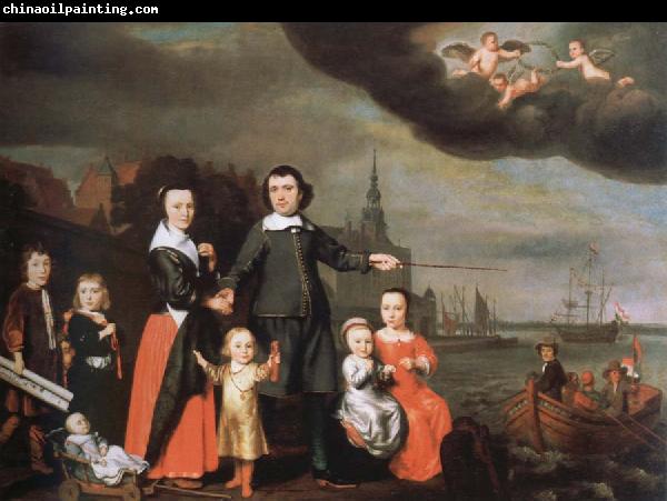 Nicolaes maes captain job jansz cuyter and his family