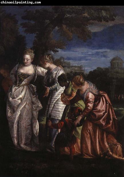 Paolo Veronese faraos dotter moses hittas i vassen