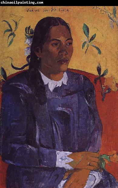 Paul Gauguin Woman holding flowers