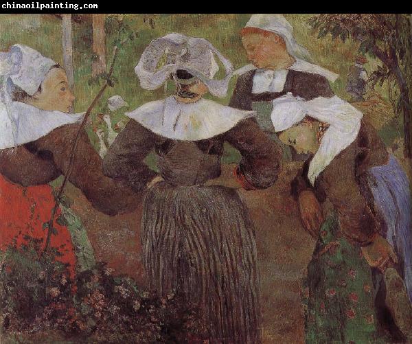 Paul Gauguin Four women dancing Brittany