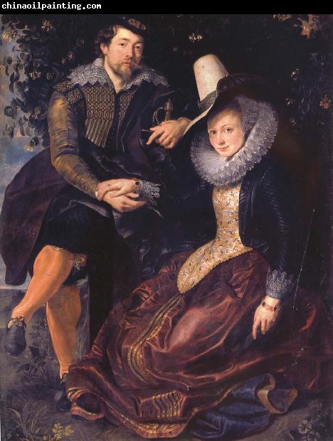 Peter Paul Rubens Rubens with his First wife isabella brant in the Honeysuckle bower