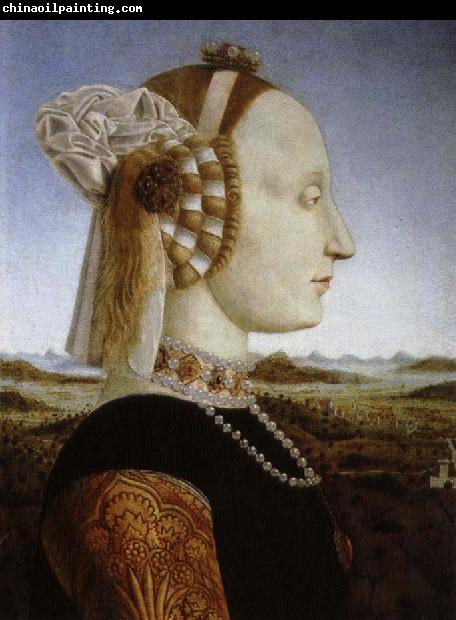 Piero della Francesca battista sforza.hustru till federico da montefeltro