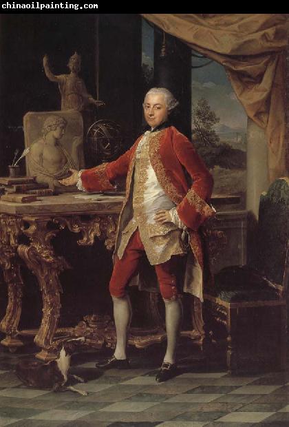 Pompeo Batoni Oil on canvas portrait of a gentleman