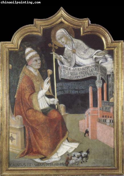 SANO di Pietro The Virgin Appears to Pope Callistus lll