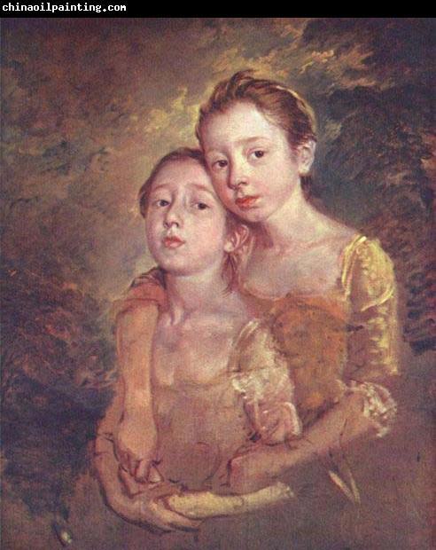 Thomas Gainsborough Two Daughters with a Cat