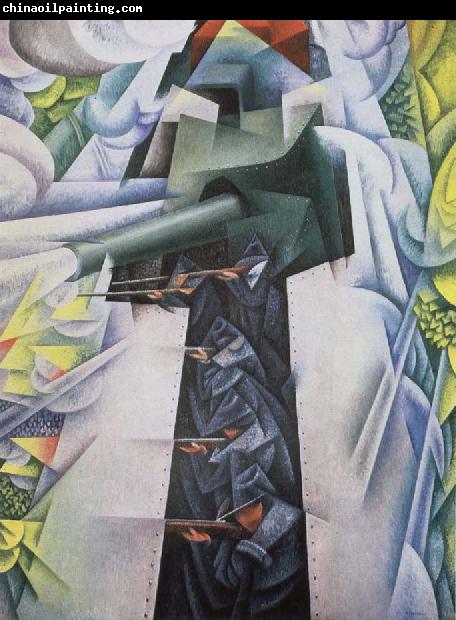 gino severini Armored train