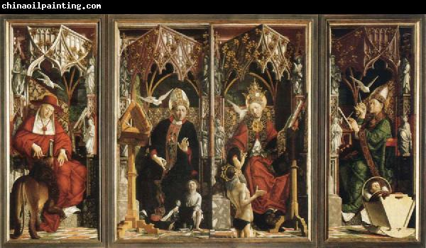 michael pacher altarpiece of the church fathers