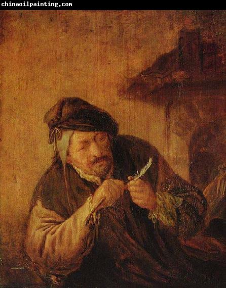 Adriaen van ostade Cutting the Feather