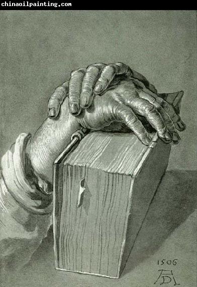 Albrecht Durer Hand Study with Bible - Drawing