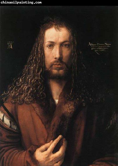 Albrecht Durer Self-Portrait in a Fur-Collared Robe