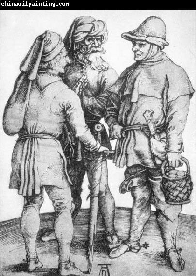 Albrecht Durer Three Peasants in Conversation