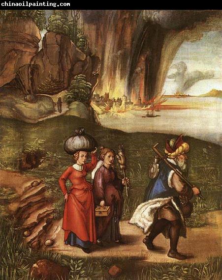 Albrecht Durer Lot Fleeing with his Daughters from Sodom