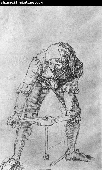 Albrecht Durer Study of a Man with a Drill