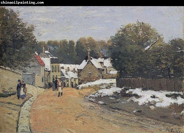 Alfred Sisley Early Snow at Louveciennes,