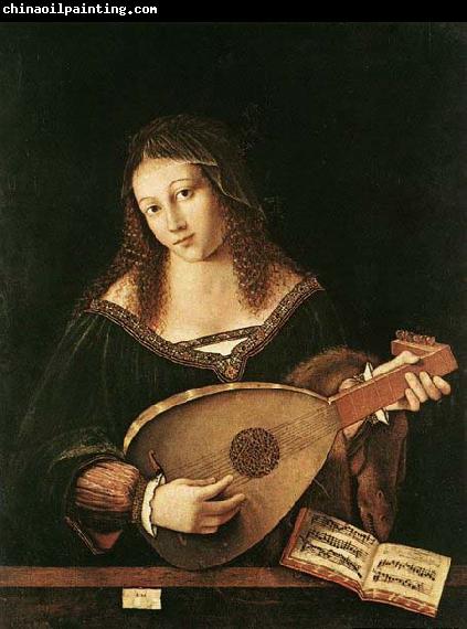 BARTOLOMEO VENETO Woman Playing a Lute