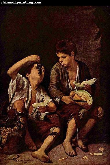 Bartolome Esteban Murillo Beggar Boys Eating Grapes and Melon