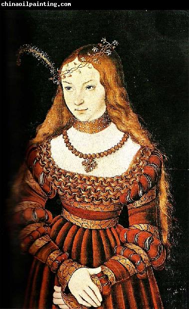 CRANACH, Lucas the Elder portrait of sybilla of cleves