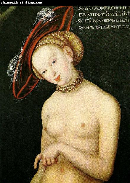 CRANACH, Lucas the Younger woman with a hat