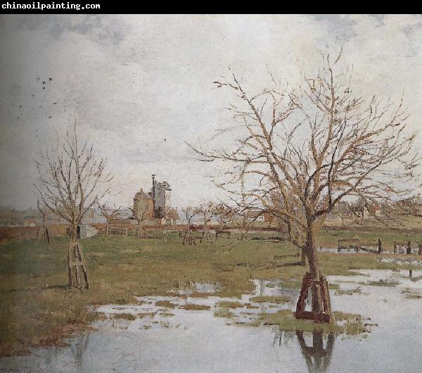 Camille Pissarro flooded grassland