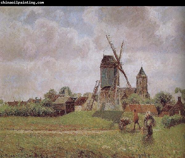 Camille Pissarro Belgium, a large windmill