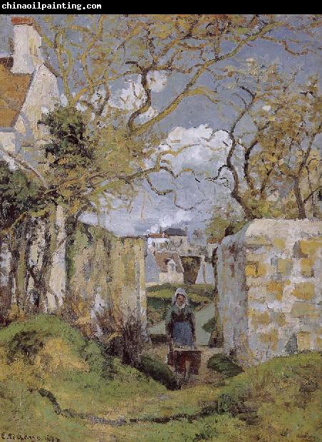 Camille Pissarro The woman pushing wheelbarrow