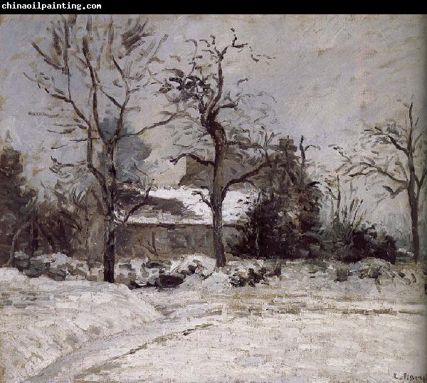 Camille Pissarro snow house