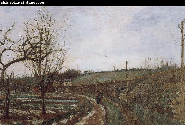 Camille Pissarro winter scene