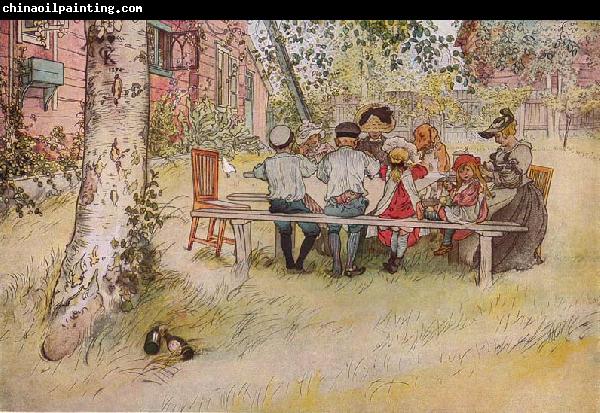 Carl Larsson Frukost under stora bjorken