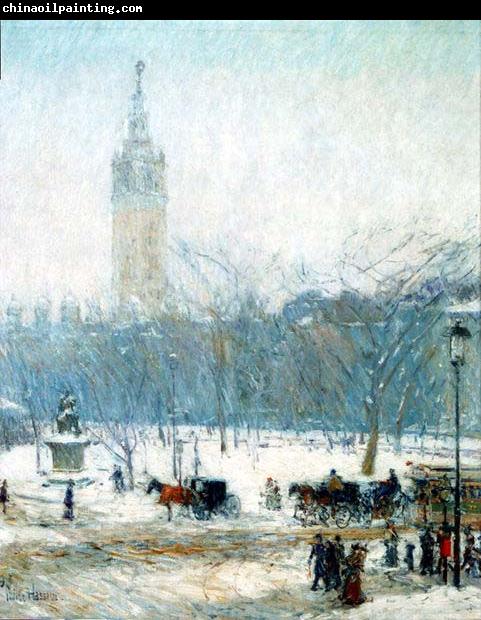 Childe Hassam Snowstorm, Madison Square