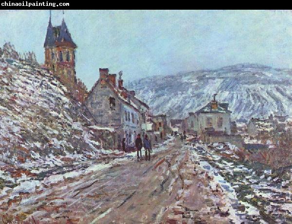 Claude Monet Street near Vetheuil in Winter