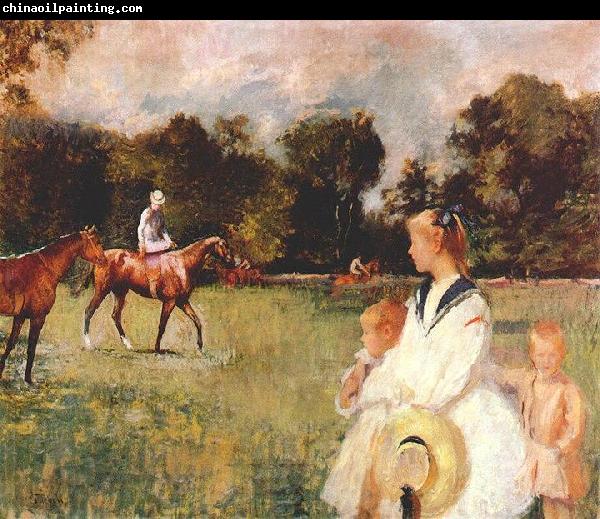 Edmund Charles Tarbell Schooling the Horses,