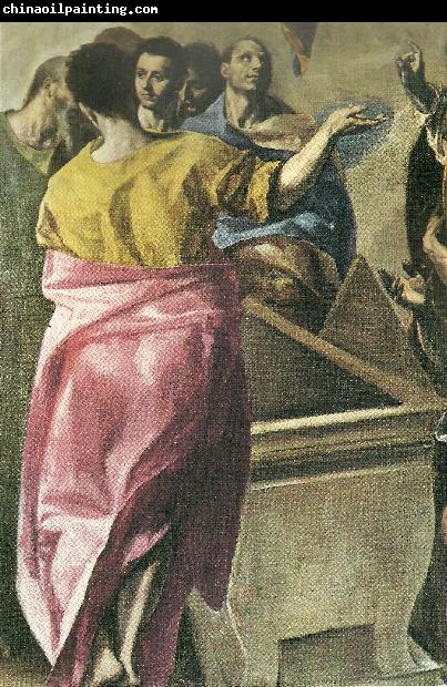 El Greco assumption of the virgin,detail