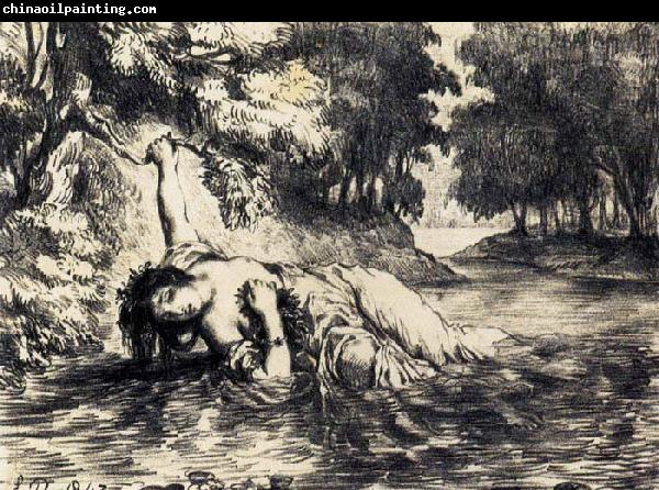 Eugene Delacroix The Death of Ophelia