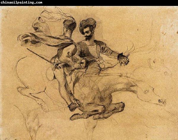 Eugene Delacroix Illustration for Goethe's Faust