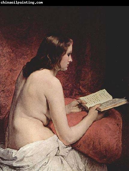 Francesco Hayez Odalisque with Book