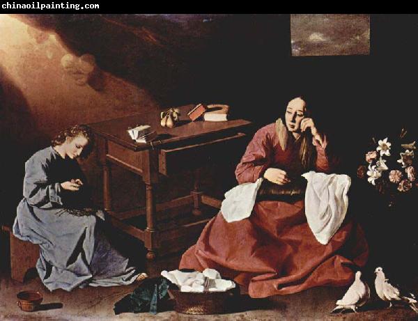 Francisco de Zurbaran Christ and the Virgin in the House at Nazareth,