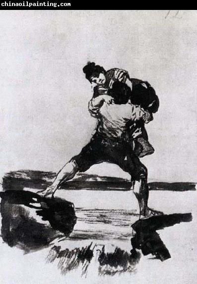 Francisco de goya y Lucientes Peasant Carrying a Woman